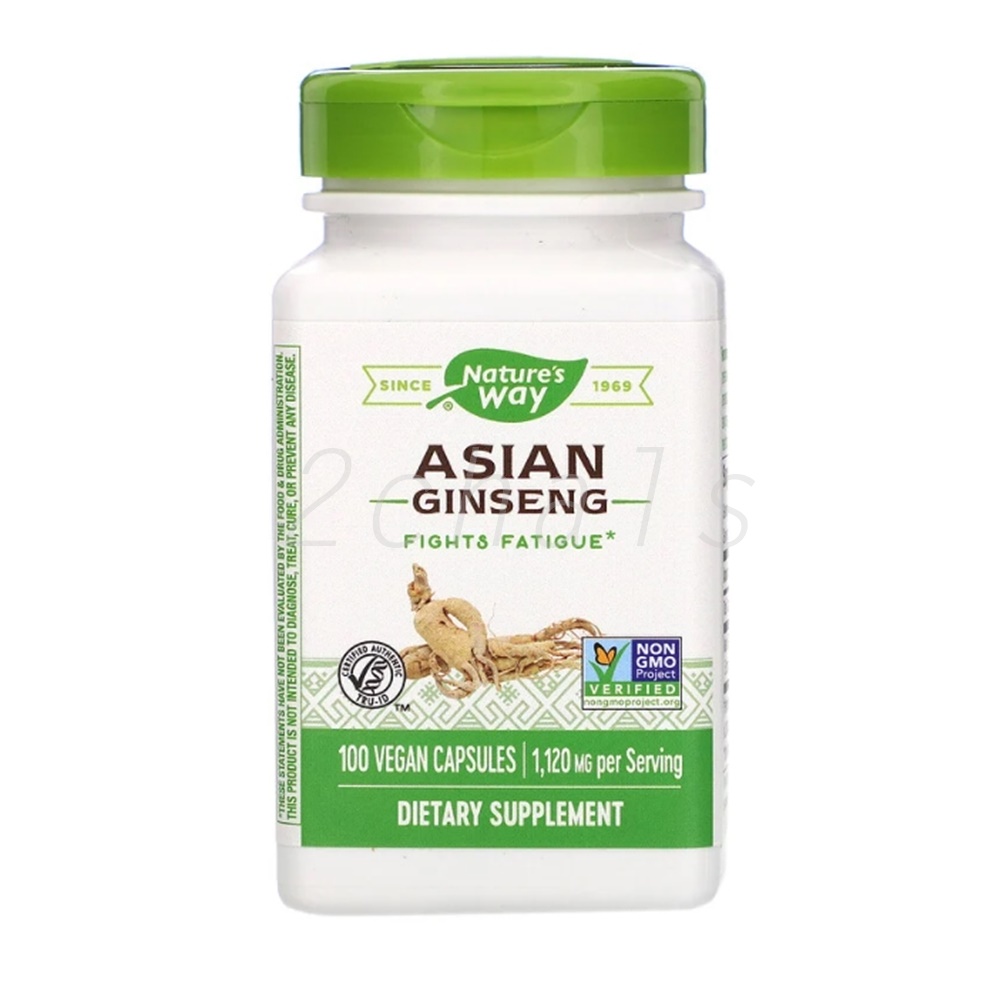 네이쳐스 웨이 Nature’s Way, Asian Ginseng 아시안 진생 인삼 1120mg 100베지캡슐