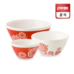 코렐 파이렉스 빈티지볼 블로썸 유리 글라스 샐러드볼 3종 패밀리 세트