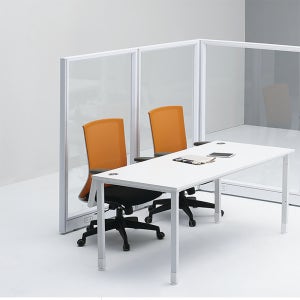 45T 유리 파티션 회사 사무실 회의실 가림막 칸막이 비말방지 공간 분할 인테리어 1200x600x블랙