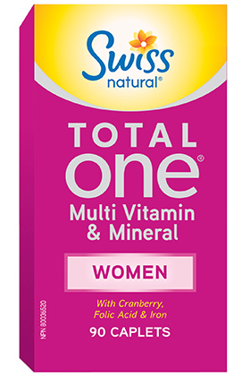 <b>스위스</b>내츄럴(<b>Swiss</b> Natural) Total One® 우먼 멀티비타민 &amp; 미네랄 90 Caplets