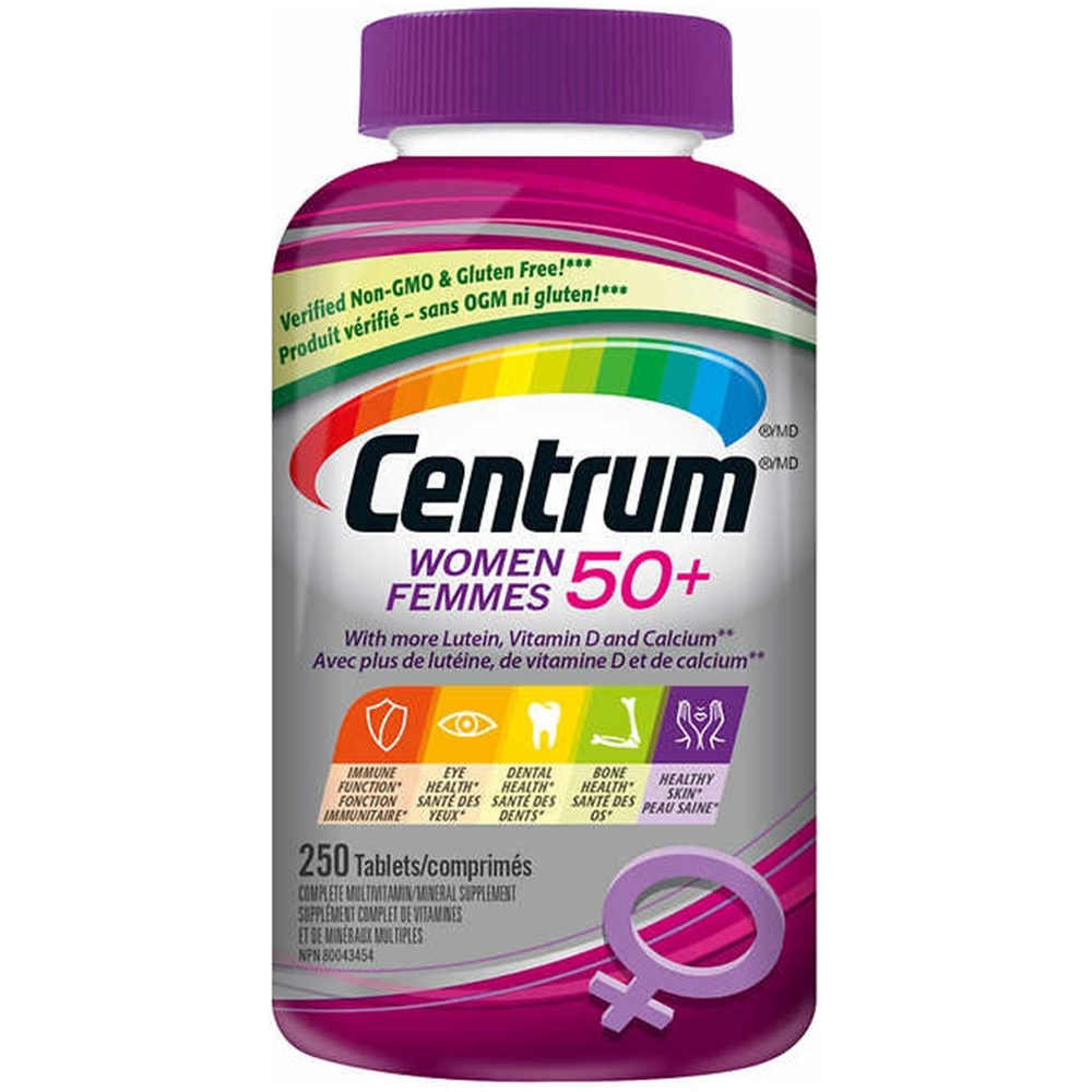 센트룸 실버 포우먼 50+멀티비타민 250정 캐나다 직배송