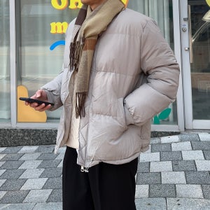 남자패딩 커플 웰론 블루종 남자숏패딩