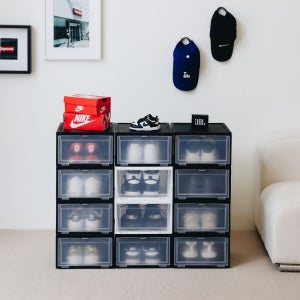 아이리스 코리아 프리미엄 중형 슈케이스 신발 정리 신발장 정리함 보관함 정리대