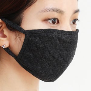 단순생활 연예인 퀼트 블랙 면 마스크