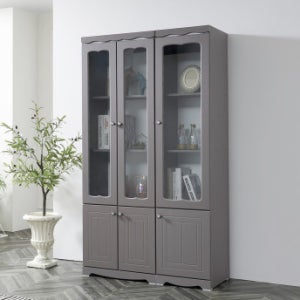 에밀리 600 높은 유리 장식장 술 와인 양주 그릇 진열장 틈새 코너장