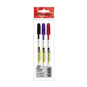 라인프러스 투네임펜 3색 네임펜T 세트 신학기
