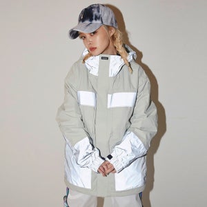 비에스래빗 BSRABBIT MOUNTAIN POW JACKET LIGHT GRAY 스노우보드복 자켓