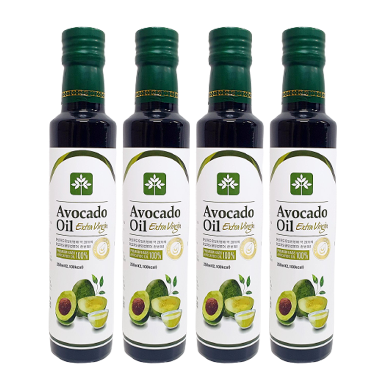 행복팩토리 100% 최상급 <b>아보카도오일</b> 엑스트라버진 아보카도유 효능 250ml, 4개