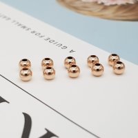 14k 골드 필드 금볼 4mm 10개 로즈 골드 비즈 팔찌 DIY 부자재 재료