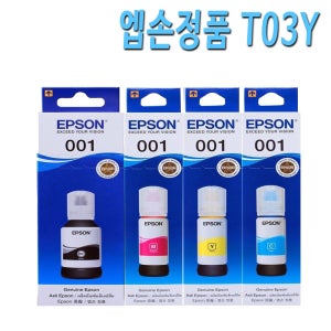EPSON 엡손 T03Y 무한 프린터 정품 잉크 L4150 L4160 L6160 L6170 L6190 L6191 L14150 프린터 충전 리필 보충 전용 잉크