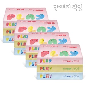 한예지 PLAY 여행용 티슈 3입 70매, 4팩
