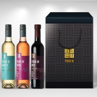 포엠 와인 충북 영동 포도 디저트 로제와인 전통주 12도 3종 세트 500ml