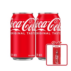 코카-콜라 CAN 350ml 24개 + 코크 키캡키링 (옵션선택)