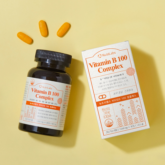<b>뉴트리랩스 비타민</b>B 100 컴플렉스 1,650mg 90정 (3개월분)