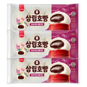 [삼립] 삼립호빵 정통 단팥 호빵 4개입 380g x 3봉