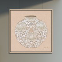 김경희 작가 아름다운 현대민화 달항아리 lotus Ornament (액자포함)