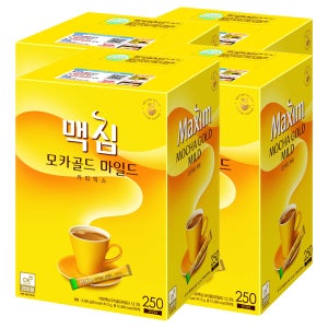 맥심 모카 골드 마일드 커피믹스, 250개입, 4개