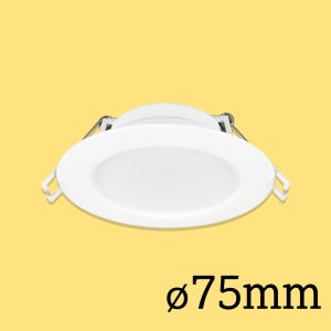 (3인치) 오스람 LED 다운라이트 매립등 슬림 플리커프리 75mm, 8W, 전구색