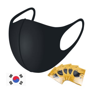 국산 빨아쓰는 숨쉬기편한 항균 패션 3D 자외선차단 검정 천 연예인 마스크