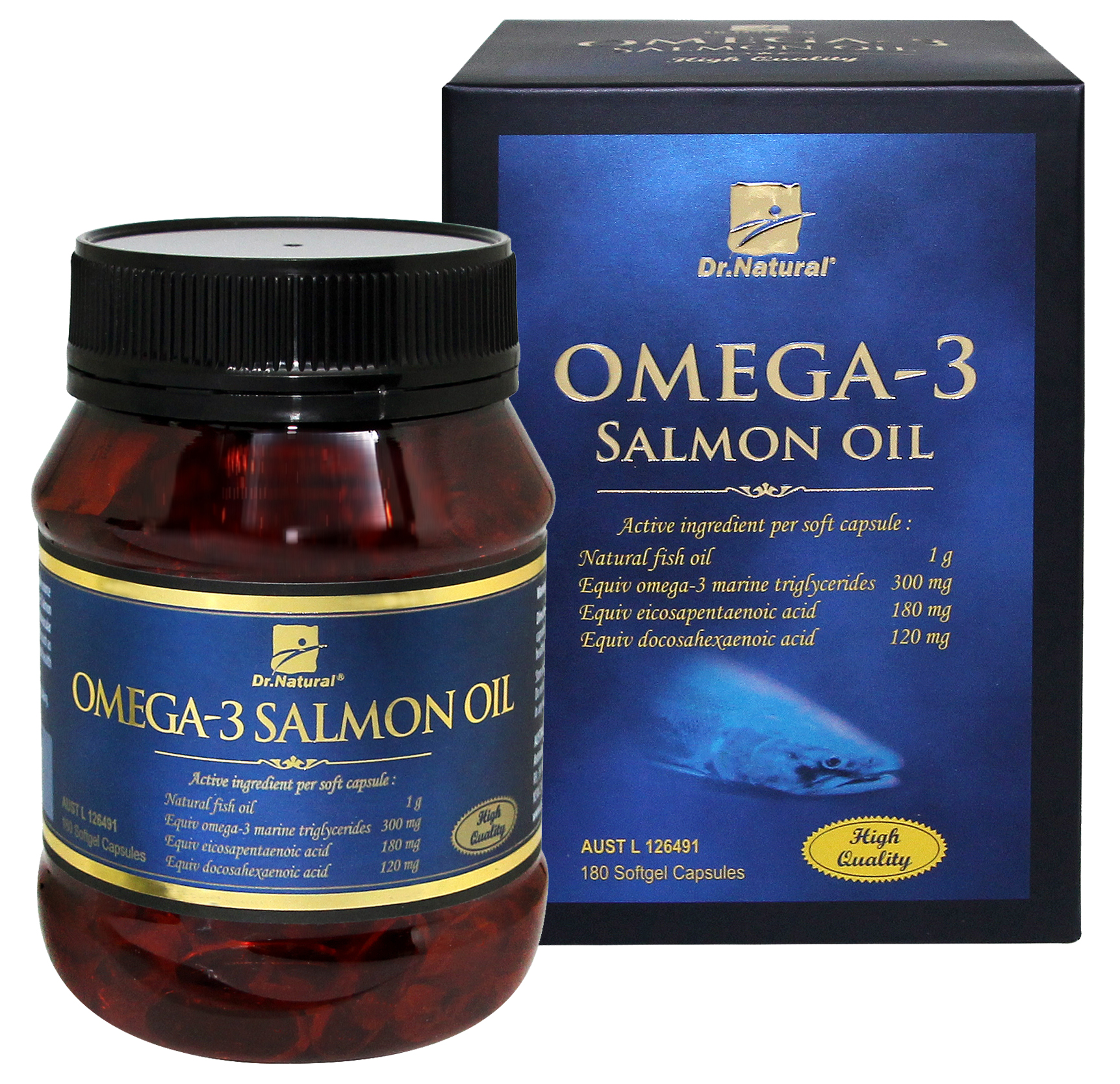 닥터내츄럴 연어오일 1000mg 180캡슐 <b>오메가</b>3 <b>EPA</b> 180mg <b>DHA</b> 120mg