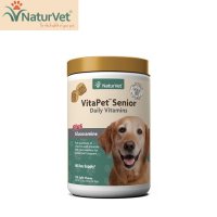 미국A NaturVet 나이많은 노견을 위한 영양제 VitaPet Senior Daily Vitamins Plus Glucosamine 120정