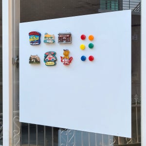 간편하게 붙이는 자석 칠판 한국산 자석 화이트보드 접착식 화이트 60cm X 50cm