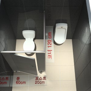 큐비클 실버 코너형 100cm / 120cm 문1칸 자재 판매 부속포함 시공가능