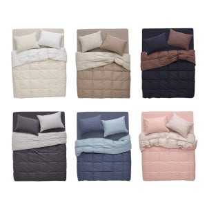 5-ZERO 겨울 구스차렵이불세트 (구스이불+베개커버) SS 1600g