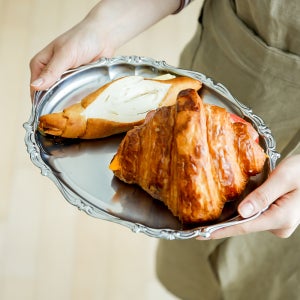 모타 스테인리스 바로크 타원형 트레이 26cm