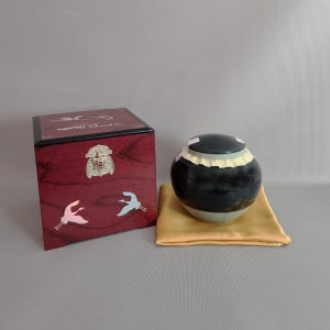 국내산 선물용 항아리 도자기 꿀 고가구 흑상감 2.4kg