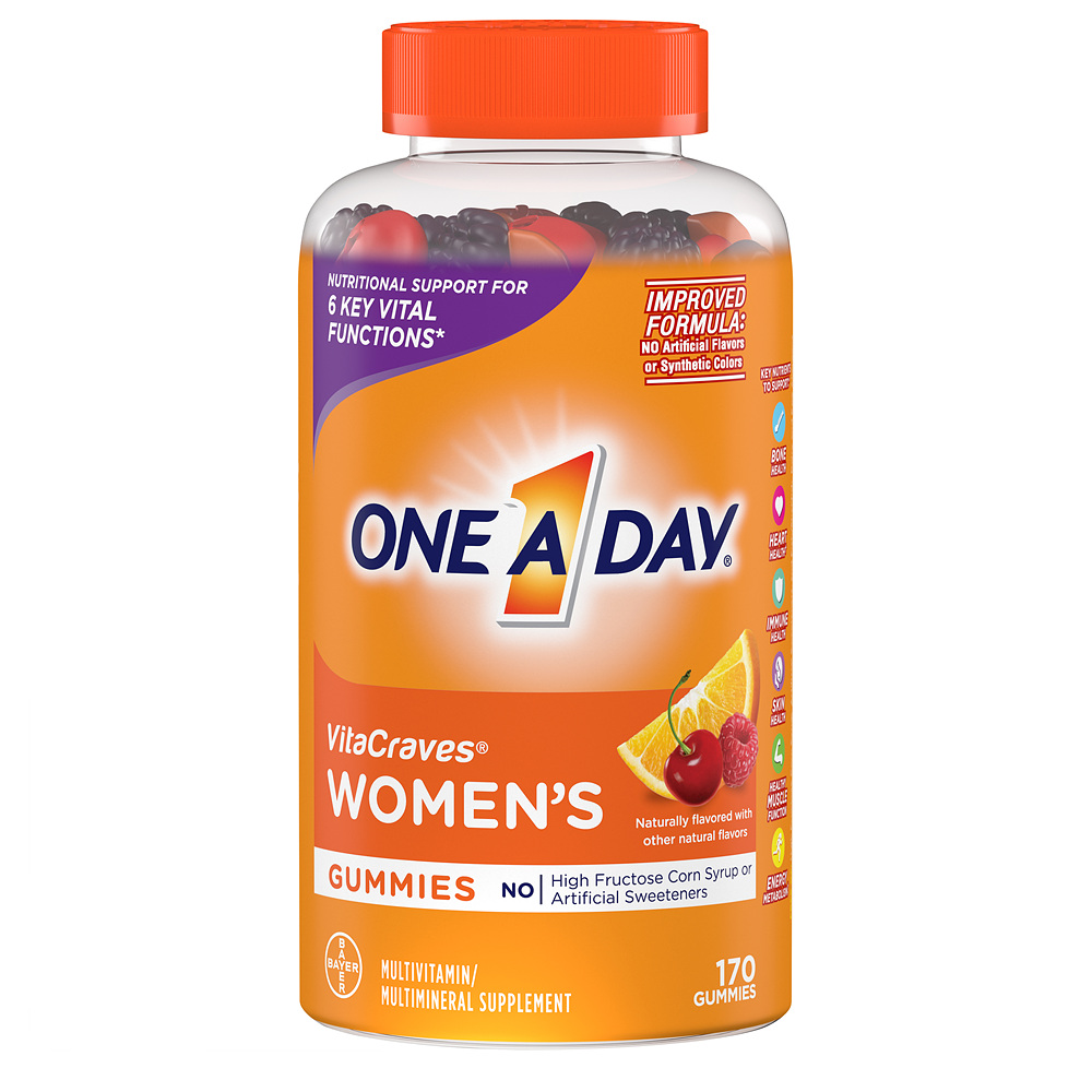 One A Day 원어데이 여성용 비타크레이브 멀티비타민 구미 170정 <b>Womens</b> <b>VitaCraves</b> Multivitamin Gummies