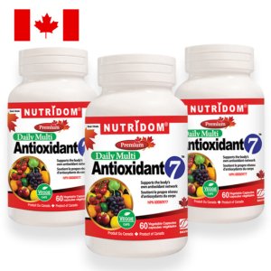 (3팩세트) 뉴트리돔 캐나다 안티옥시던트7 항산화 멀티비타민 60캡슐 N219