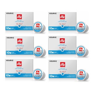 Illy 일리 디카페인 캡슐 클래시코 미디움 로스트 10개입 6팩 Decaf Medium Roast K Cup for Keurig 100% Arabica Bean Signature