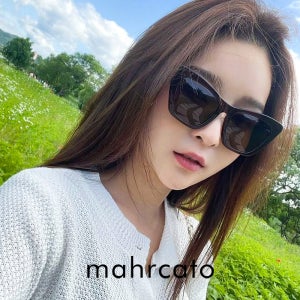 마르카토 린다 linda 002 브라운 캣아이 뿔테 큰사이즈 선글라스