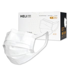 (국산)귀안아픈 헤리 HELI 저자극 덴탈마스크 50매 귀편한 귀끈 넓은 L(대형), 1개