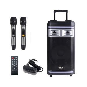 이동식앰프 블루투스앰프 노래방 올인원 스피커앰프 무선마이크2대세트 CR400P