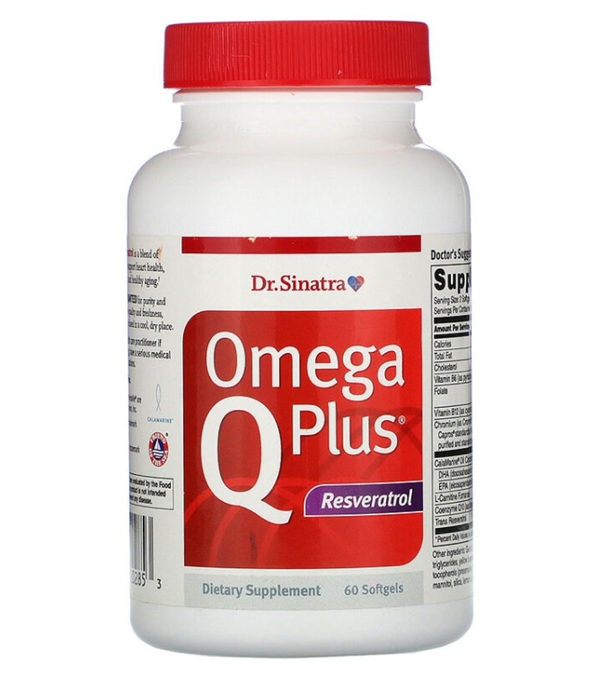 Dr Sinatra <b>Omega Q Plus Resveratrol</b> 60캡슐