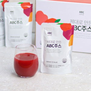 [3+1]김재식헬스푸드 저온착즙100% 제대로 만든 ABC주스 100ml 30팩 3박스+1박스(총4박스)