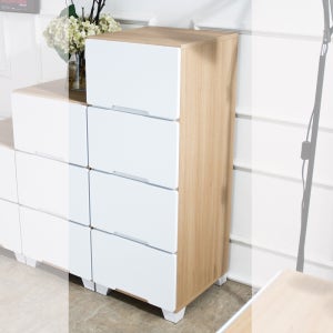 올리버 450 4단 서랍장 틈새 코너 안방 옷 수납장