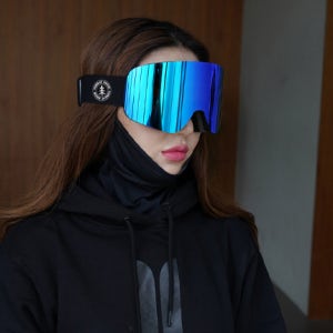YOBEAT PAPUA GOGGLE 블랙프레임 블루미러 스노우보드고글