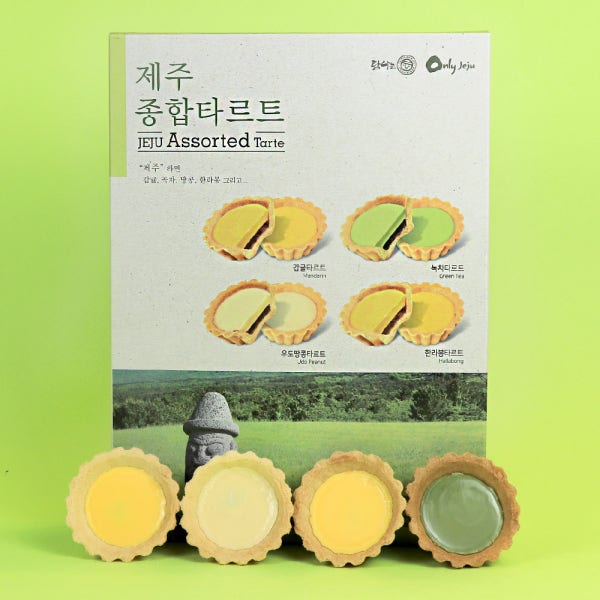 1+1 제주 탐나는 종합타르트 8개입 (감귤, 녹차, 우도땅콩, 한라봉) 제주도 여행선물