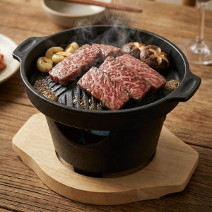 검트리 미니화로 무쇠 개인 화로 1인 가정용 캠핑 바베큐 구이 고체연료