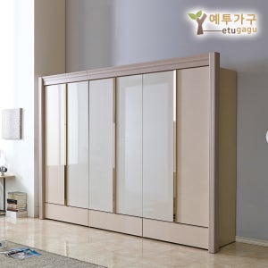 예투가구 브라더 하이그로시 10자 장롱세트 이불장 양복장 수납장