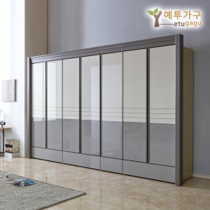 예투가구 토마스 12자 장롱 하이그로시 이불장 양복장 수납장 틈새장