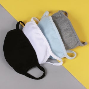 입체 패션 2겹 방한 단색 면마스크 대형