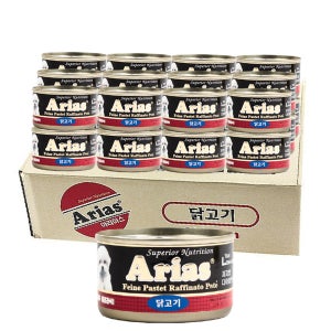 아리아스 캔 닭고기 100g X 24개 강아지 주식캔