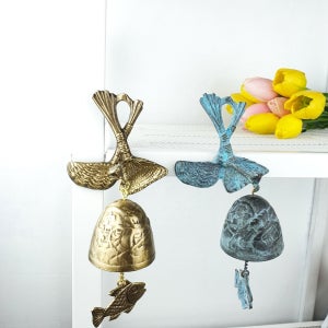 돈 들어오는 복조리 복주머니 현관 출입 문 문에 거는 다는 주물 풍경 종 풍수 소품