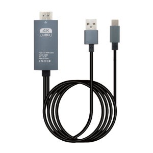 4K 60Hz 유선미러링 USB3.1 TYPE-C to HDMI2.0케이블 2M 유튜브 웨이브