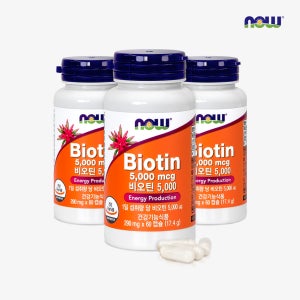 [슈퍼적립] 나우푸드 비오틴 5000mcg 60캡슐, 3개