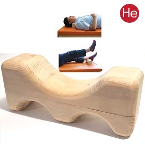 편백나무 발목펌프 겸용 경침 베개 목침 거북목 일자목 디스크 목운동 경추 마사지 베개